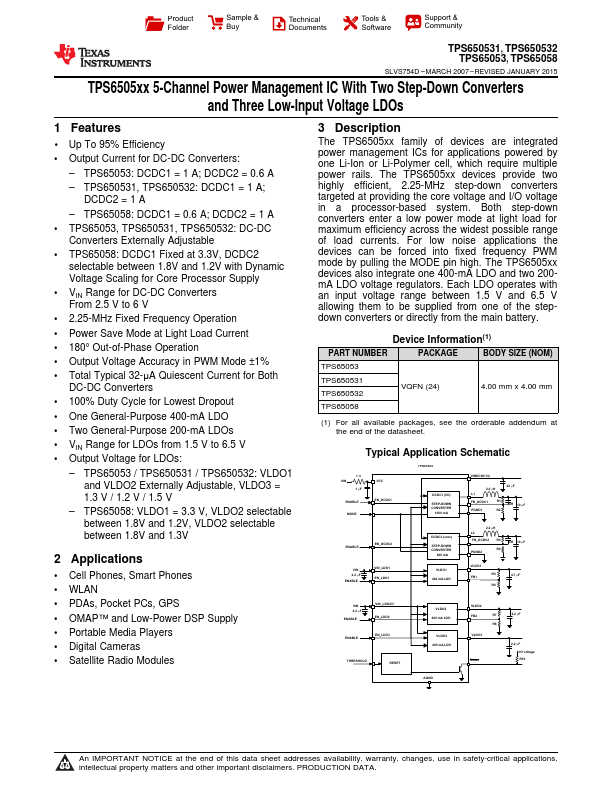 TPS650531 Texas Instruments