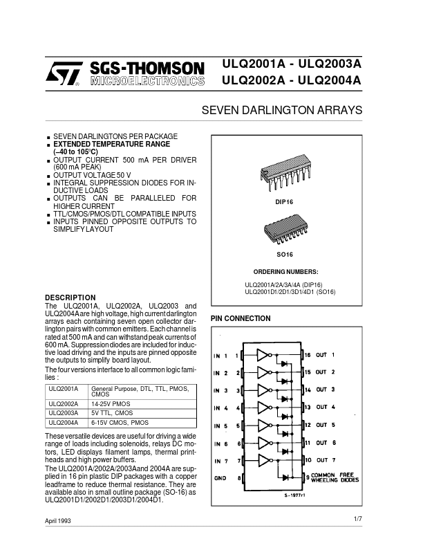 ULQ2002A STMicroelectronics