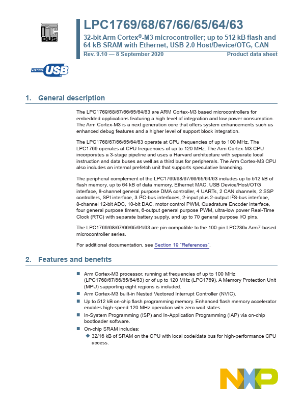 LPC1765 NXP Semiconductors