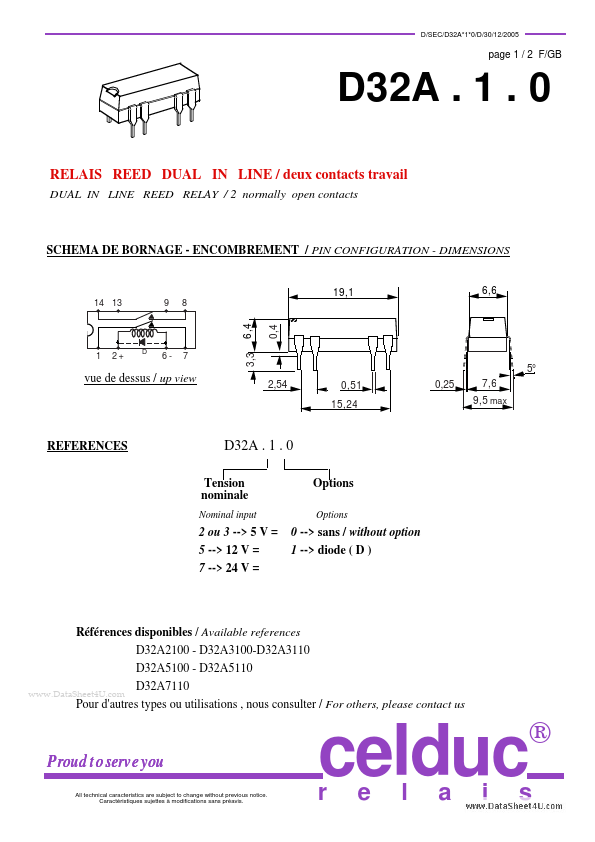 D32A7110 celduc-relais