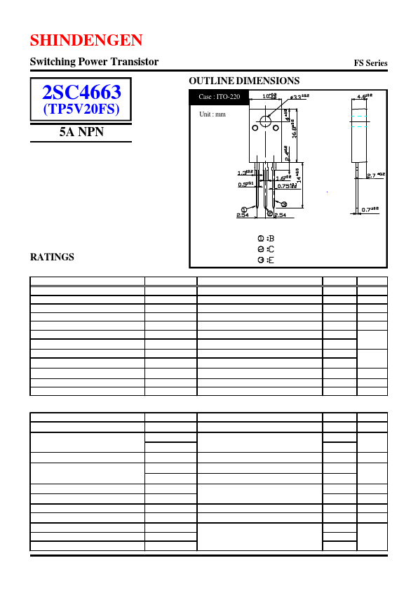 2SC4663 Shindengen Electric Mfg.Co.Ltd