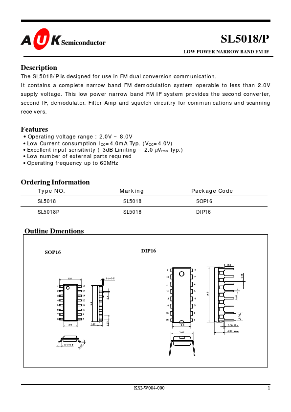 SL5018 AUK corp