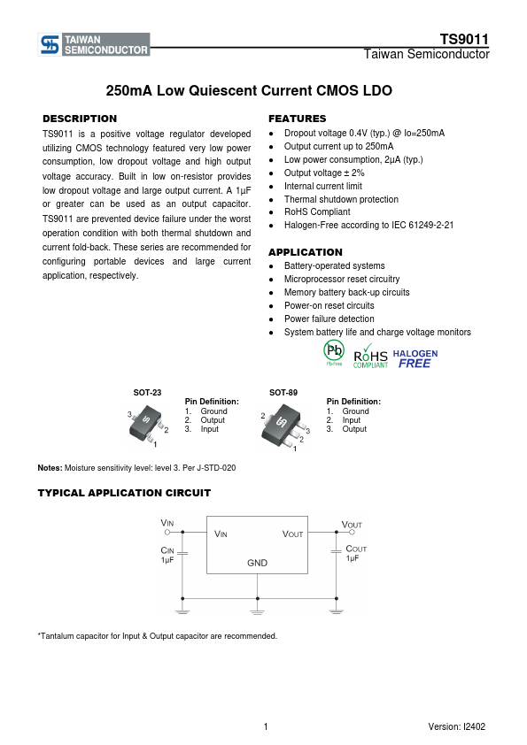 TS9011 Taiwan Semiconductor