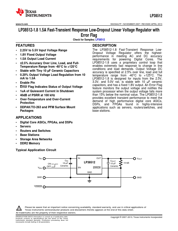 LP38512 Texas Instruments