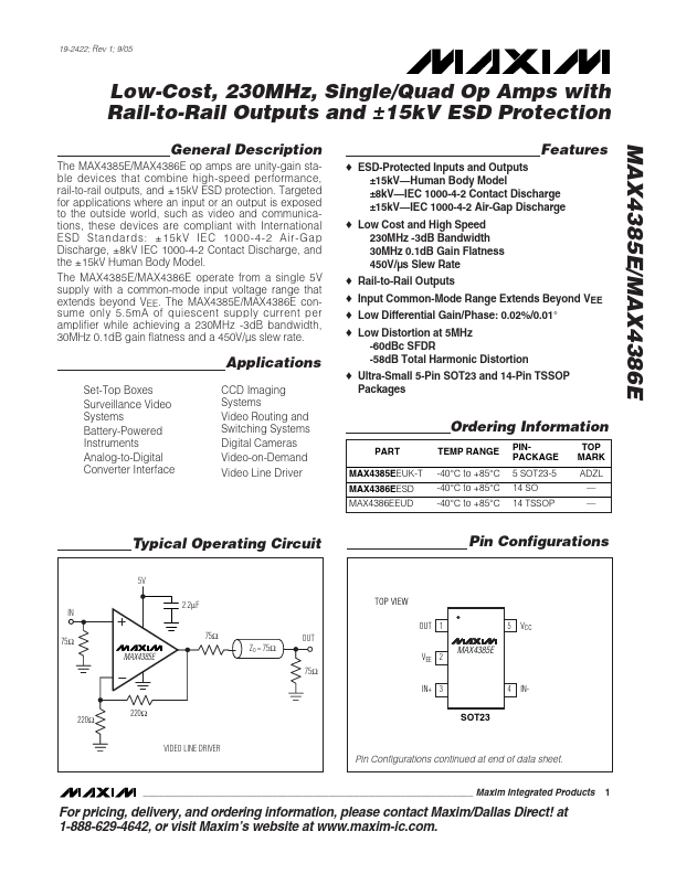 MAX4385E Maxim