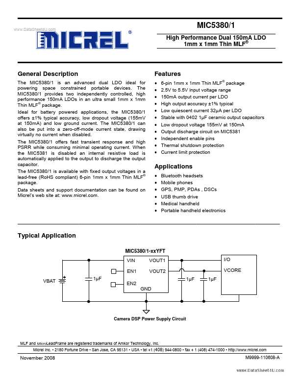 MIC5380 Micrel Semiconductor