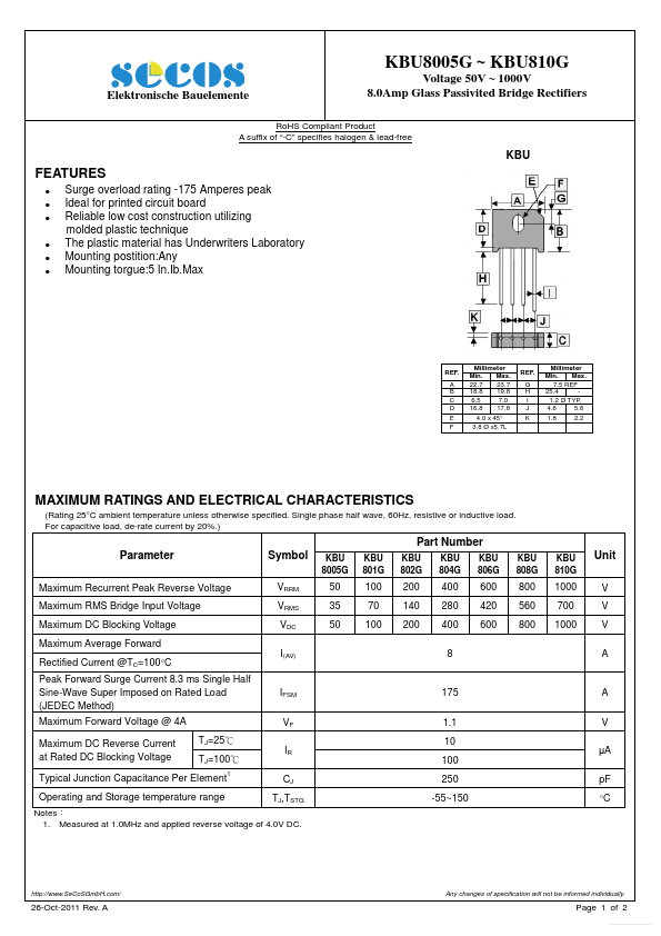 KBU801G