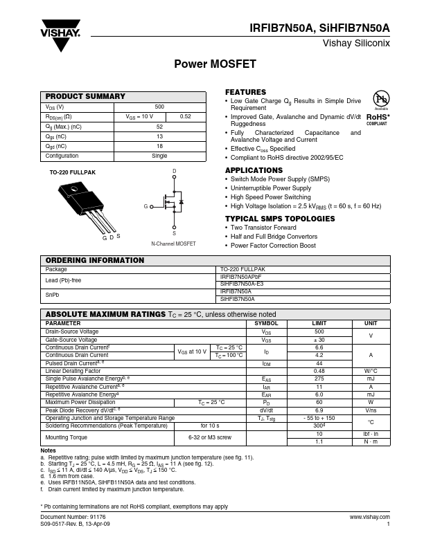 IRFIB7N50A