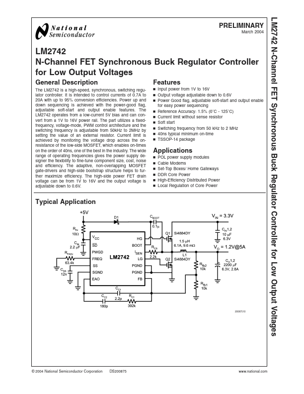 LM2742 National Semiconductor