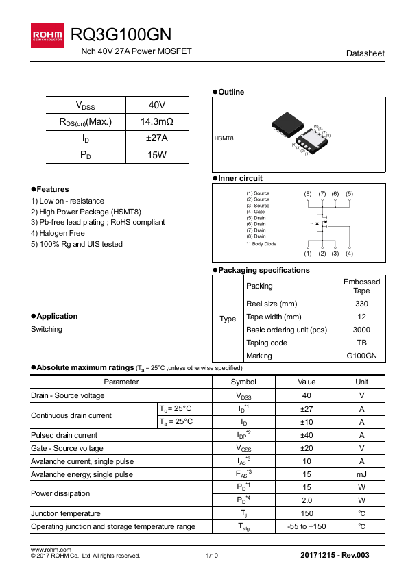 <?=RQ3G100GN?> डेटा पत्रक पीडीएफ