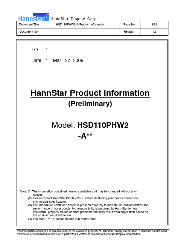 HSD110PHW2-A