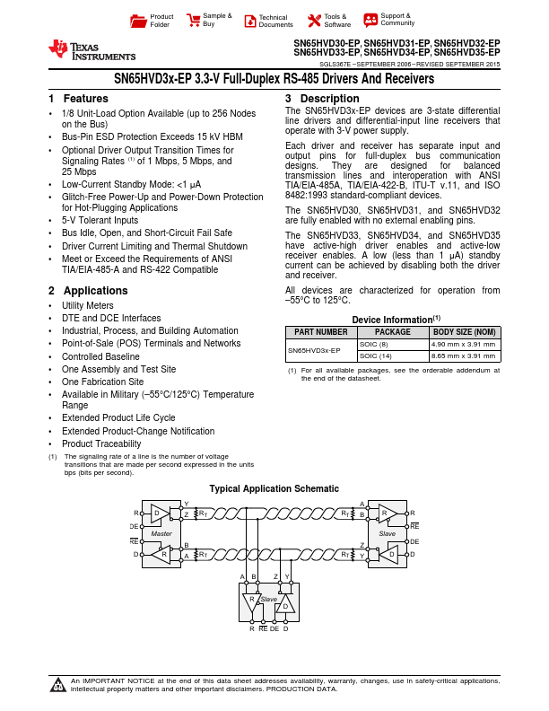 <?=SN65HVD34-EP?> डेटा पत्रक पीडीएफ