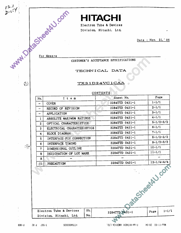 <?=TX31D24VC1CAA?> डेटा पत्रक पीडीएफ