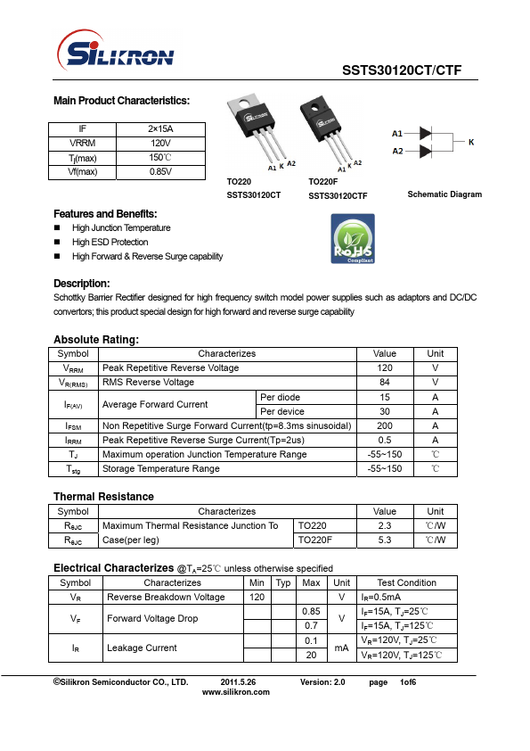 SSTS30120CT Silikron Semiconductor