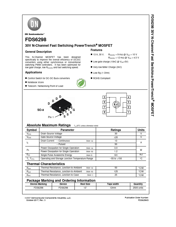 FDS6298 ON Semiconductor