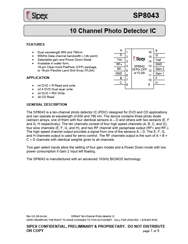 SP8043 Sipex