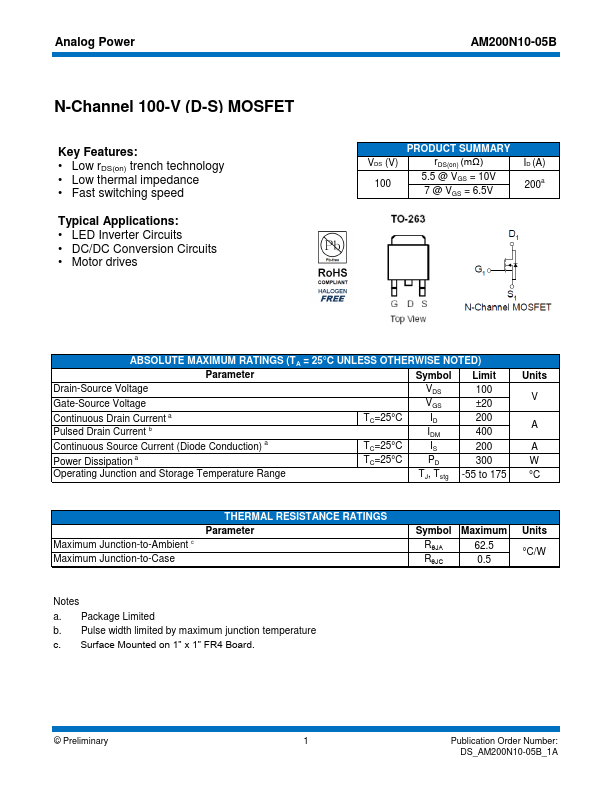 AM200N10-05B