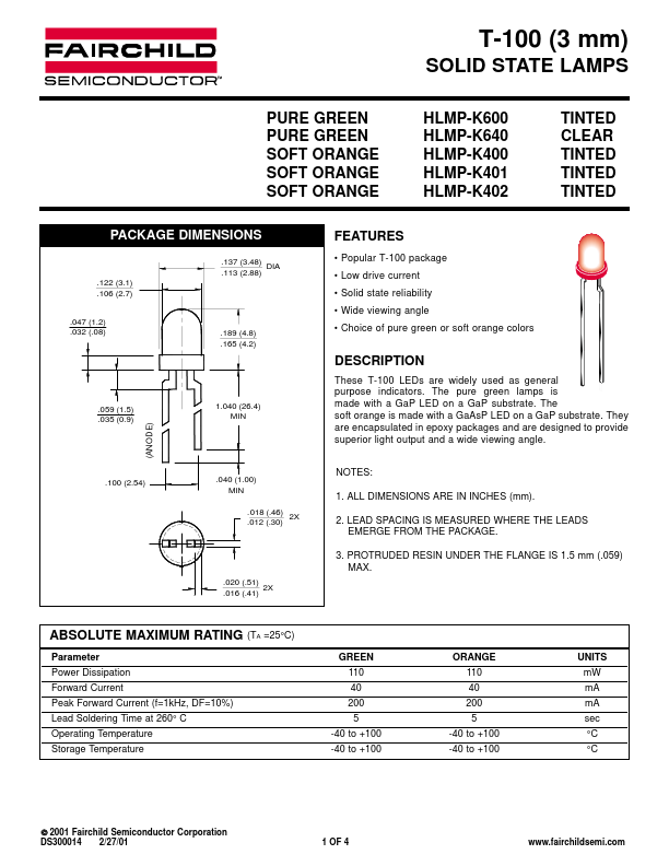 HLMP-K600 Fairchild Semiconductor