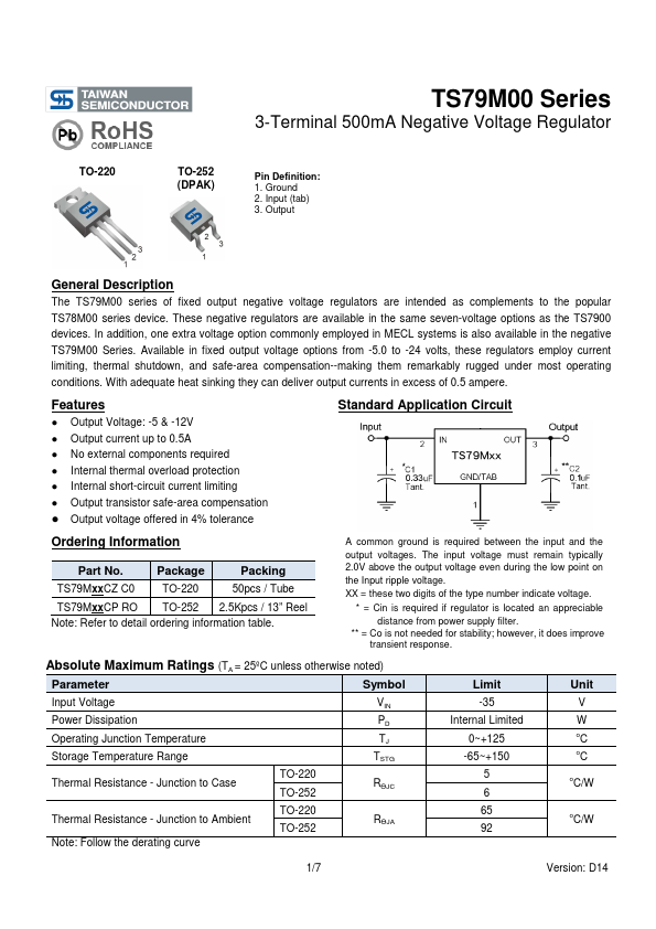 TS79M08 Taiwan Semiconductor