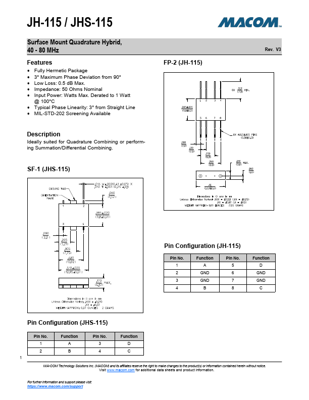 JH-115 MA-COM