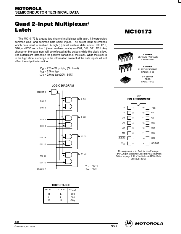 MC10173 Motorola