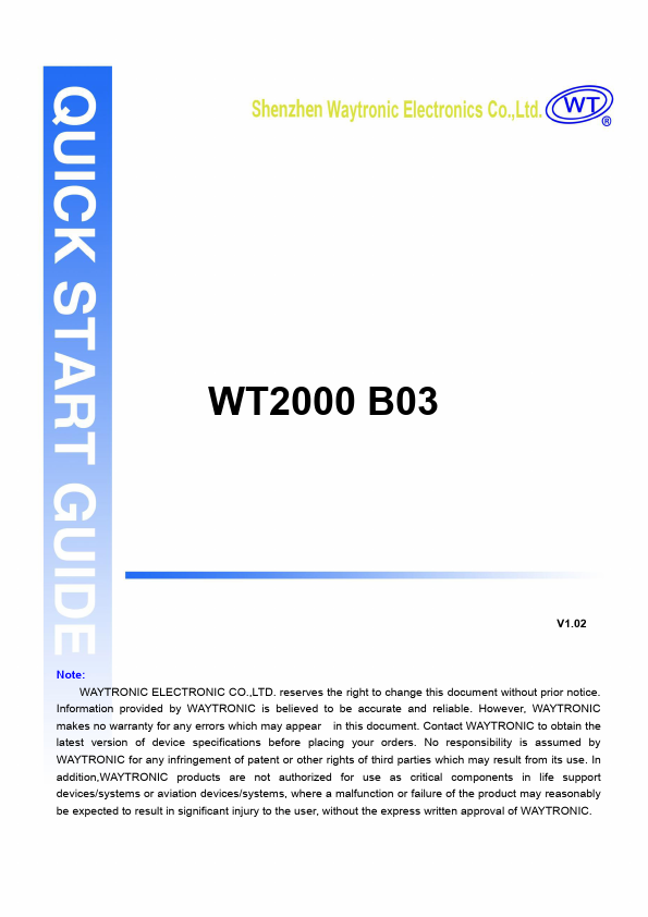 WT2000B03 WAYTRONIC