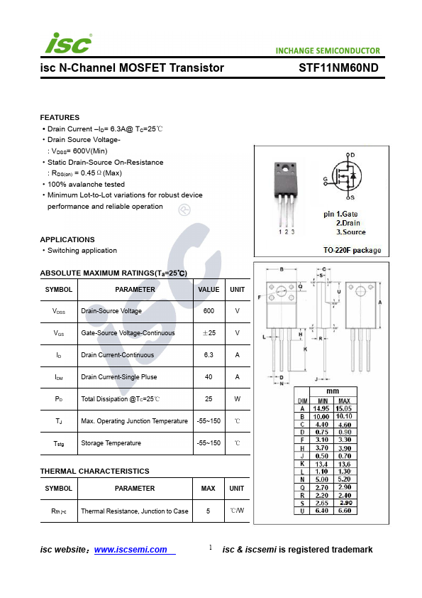 STF11NM60ND