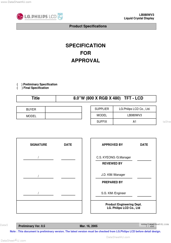 LB080WV3-A1