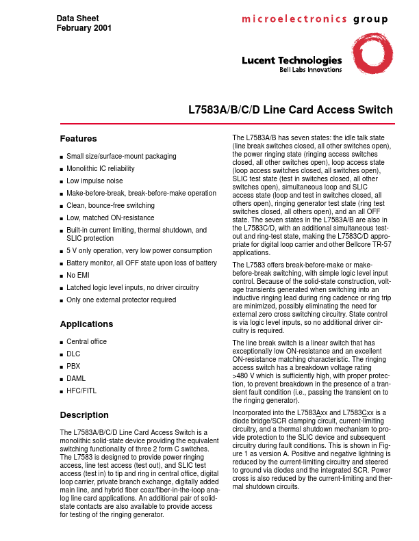 L7583B Lucent Technologies