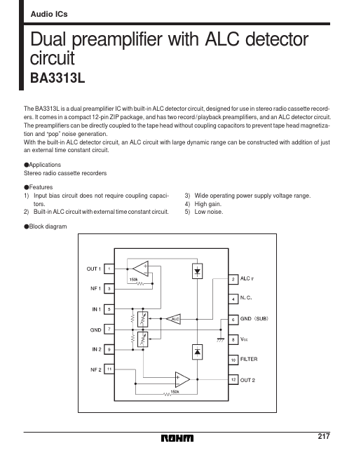 <?=BA3313L?> डेटा पत्रक पीडीएफ