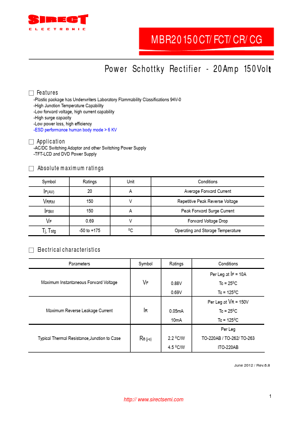 MBR20150CG SIRECT