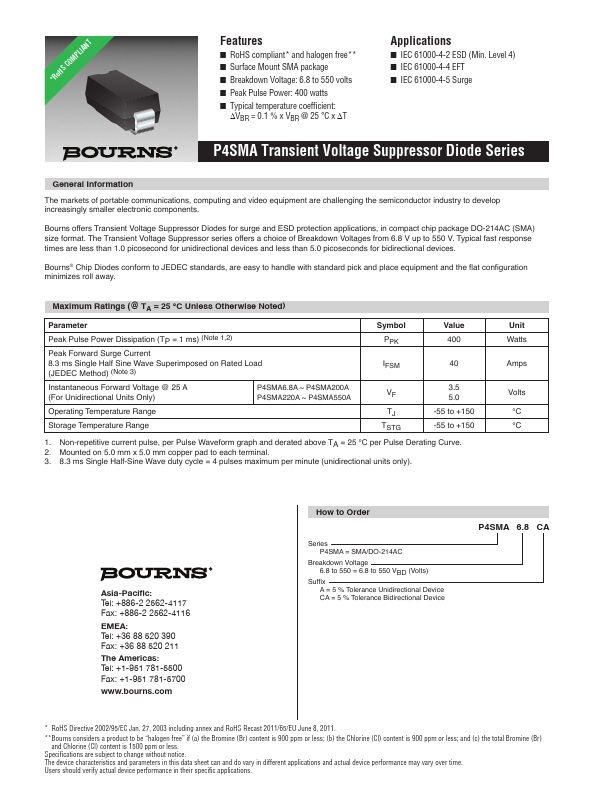 P4SMA300A BOURNS