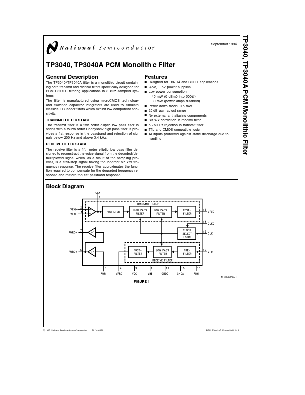 TP3040 National Semiconductor