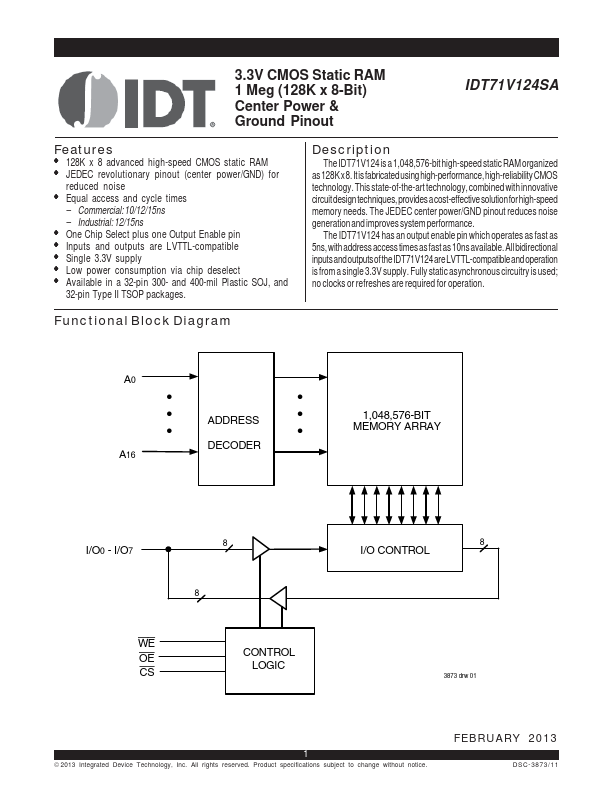 IDT71V124SA