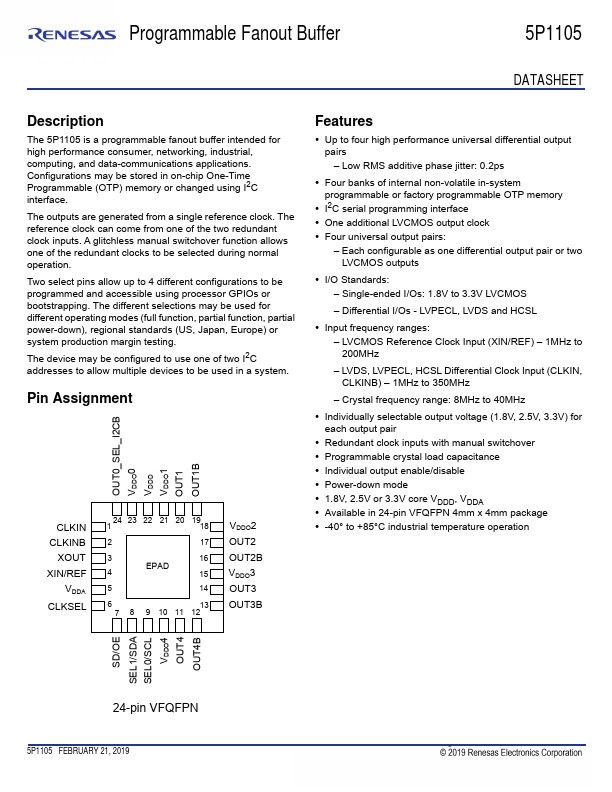 5P1105 Renesas