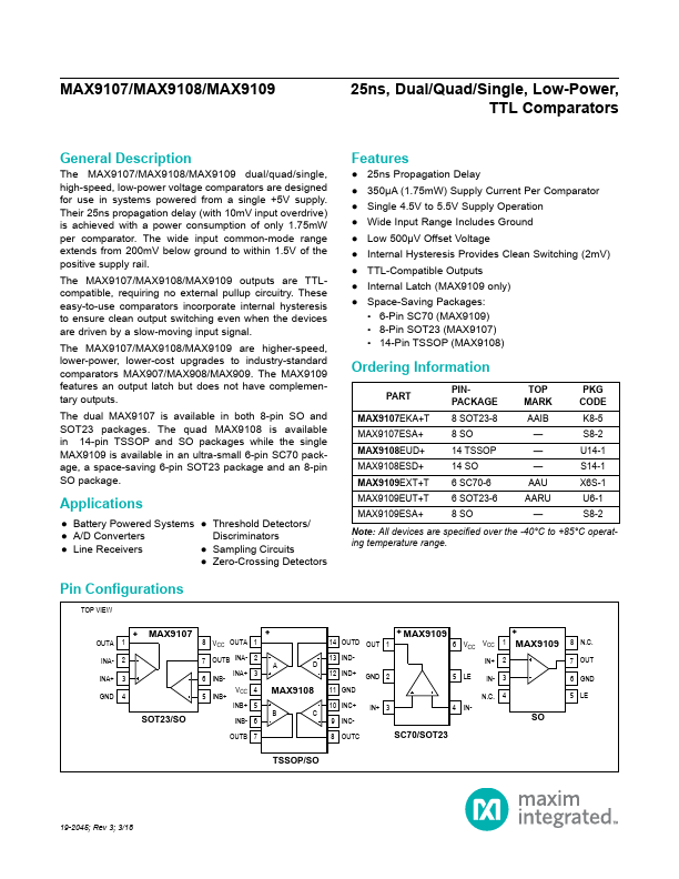 MAX9109 Maxim