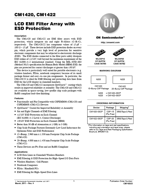 CM1420 ON Semiconductor