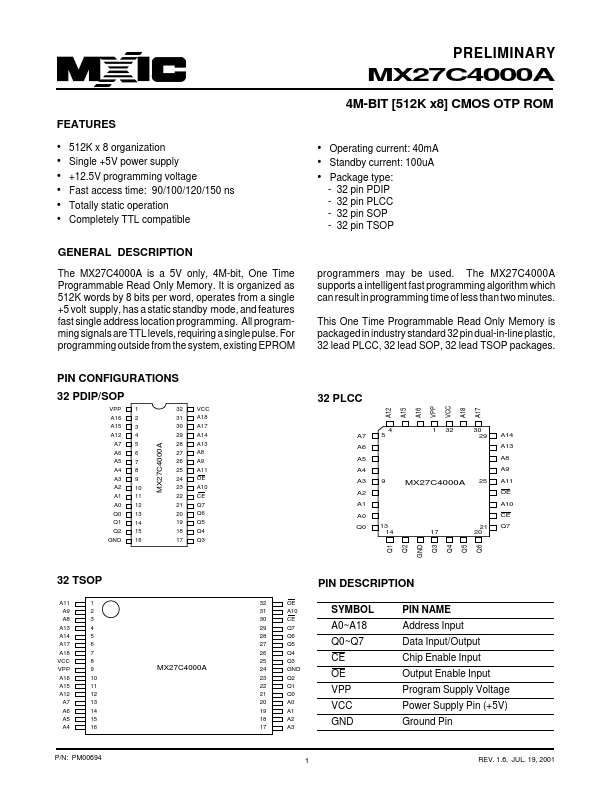 MX27C4000A