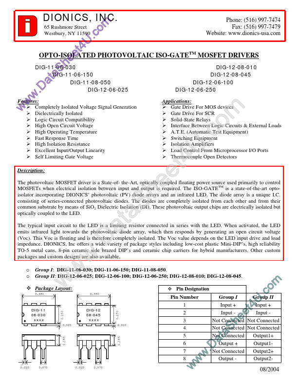 <?=DIG-11-06-xxx?> डेटा पत्रक पीडीएफ