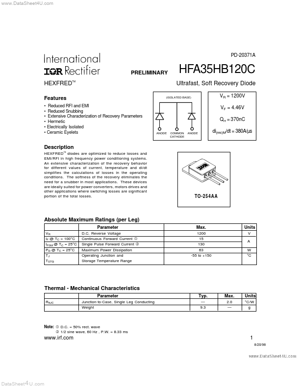 HFA35HB120C International Rectifier