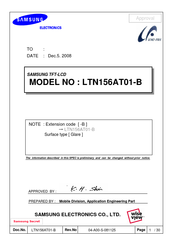LTN156AT01-B