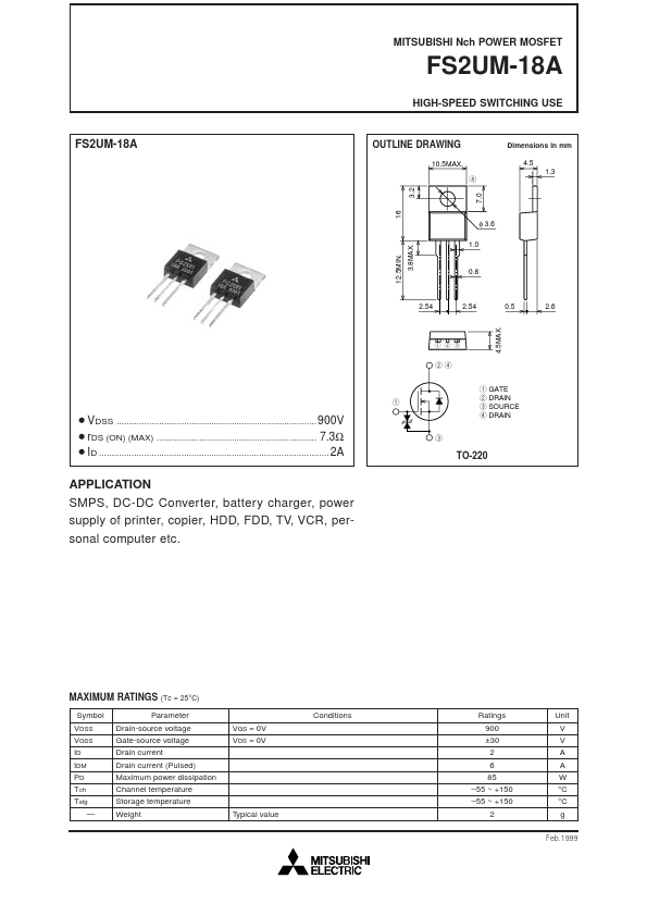 FS2UM-18A Mitsubishi Electric Semiconductor