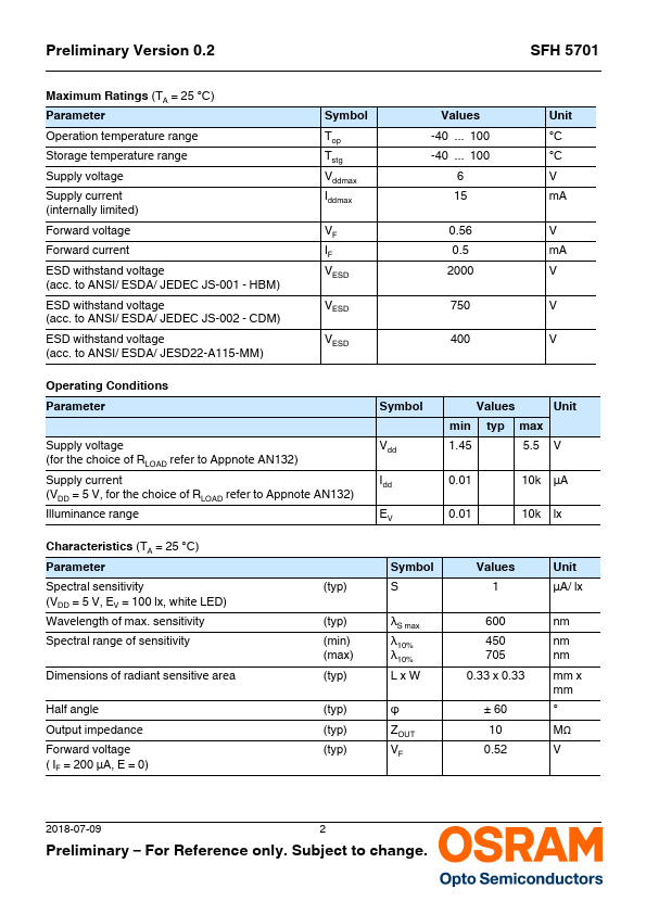 SFH5701