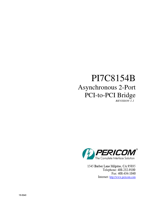PI7C8154B Pericom Semiconductor Corporation