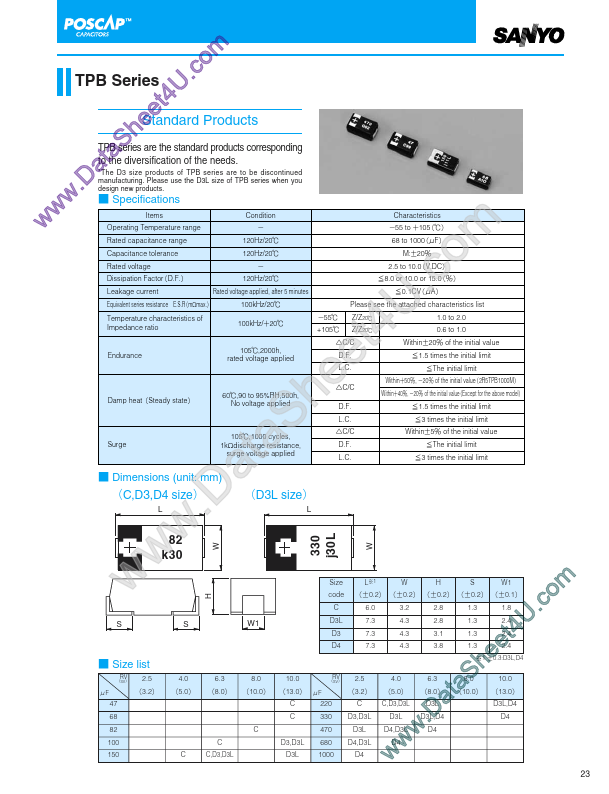 6TPB470M Sanyo Electronic