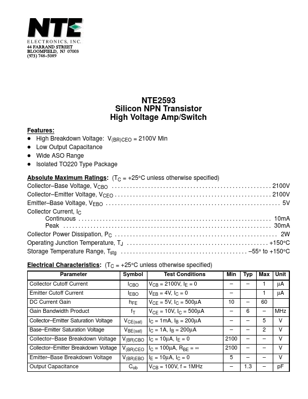 NTE2593