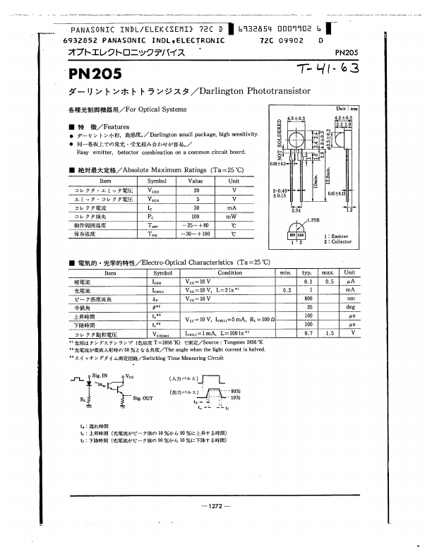 PN205 Panasonic Semiconductor