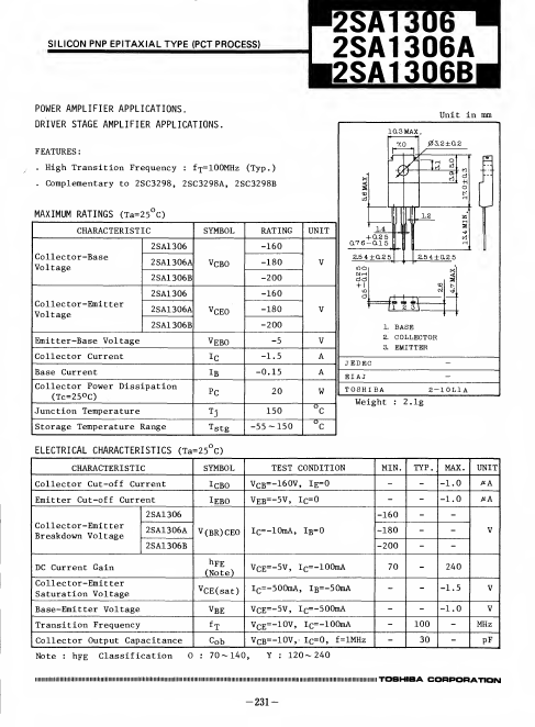 2SA1306B Toshiba