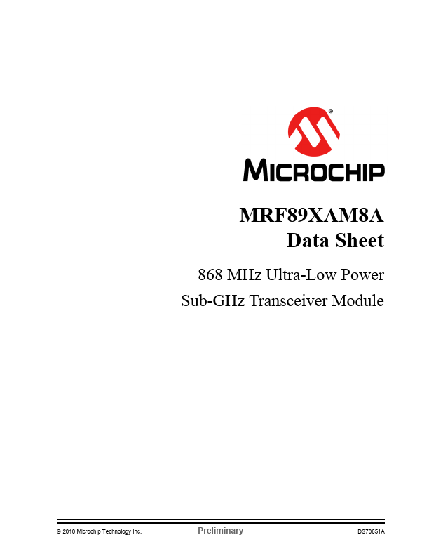 MRF89XAM8A Microchip