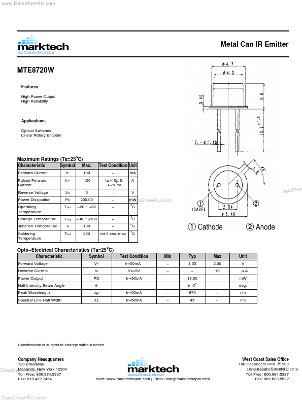 <?=MTE8720W?> डेटा पत्रक पीडीएफ